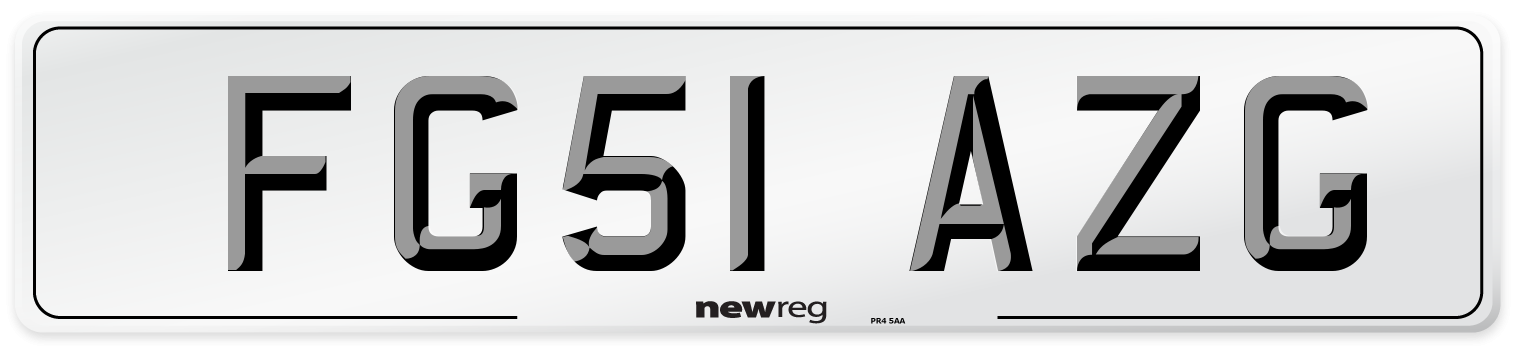 FG51 AZG Number Plate from New Reg
